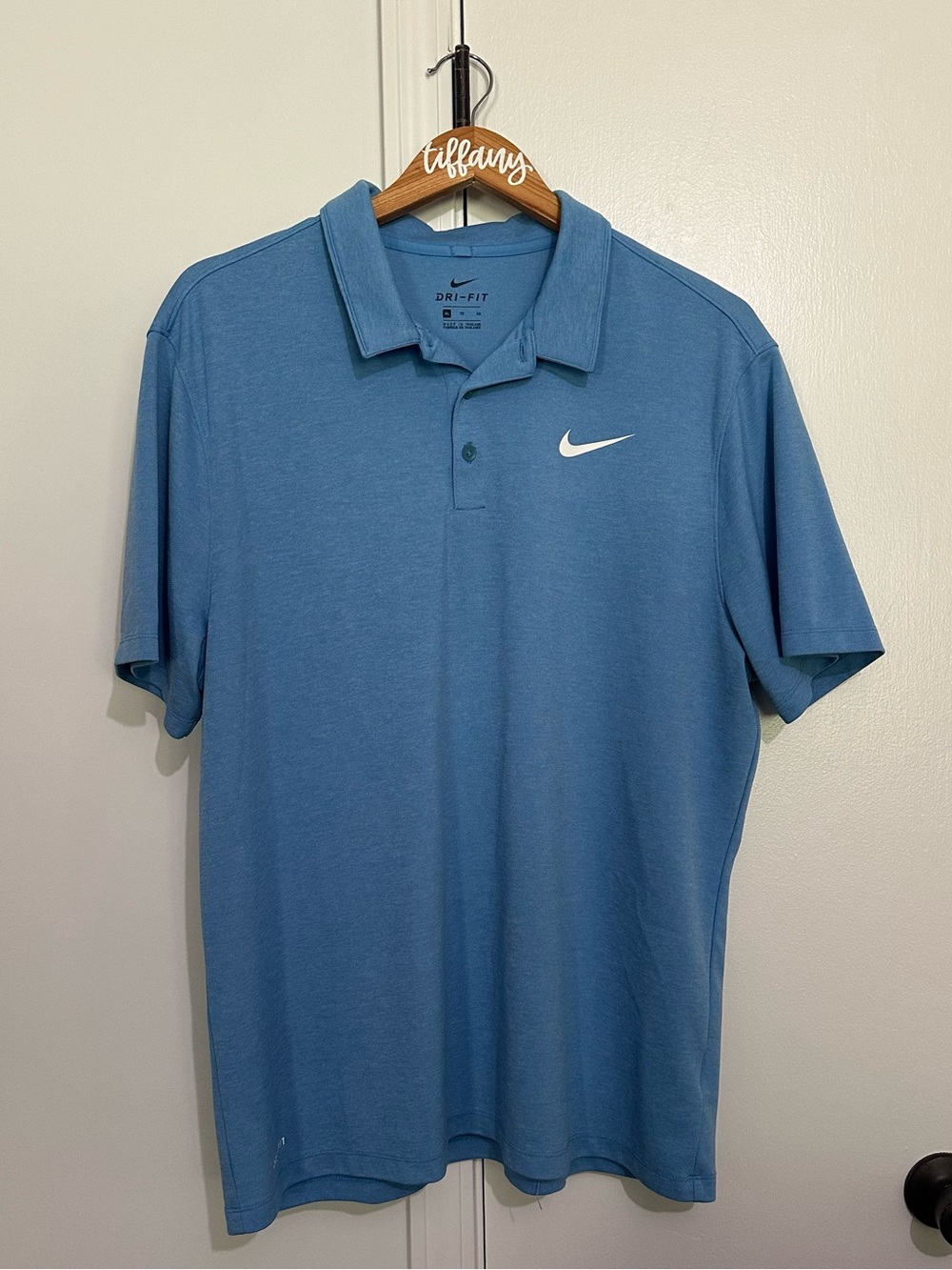 Nike Men's Light Blue Dri-FIT Polo